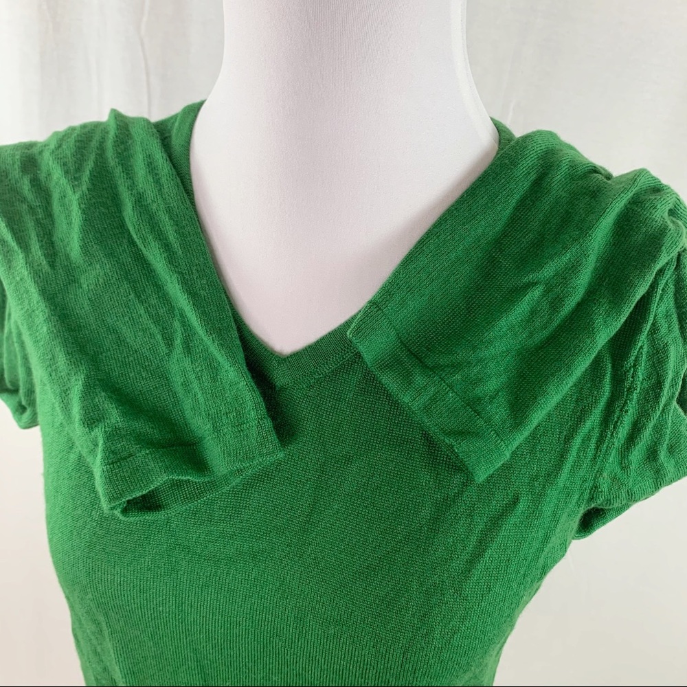 Pendleton green v-neck merino wool sweater - Picture 4 of 12